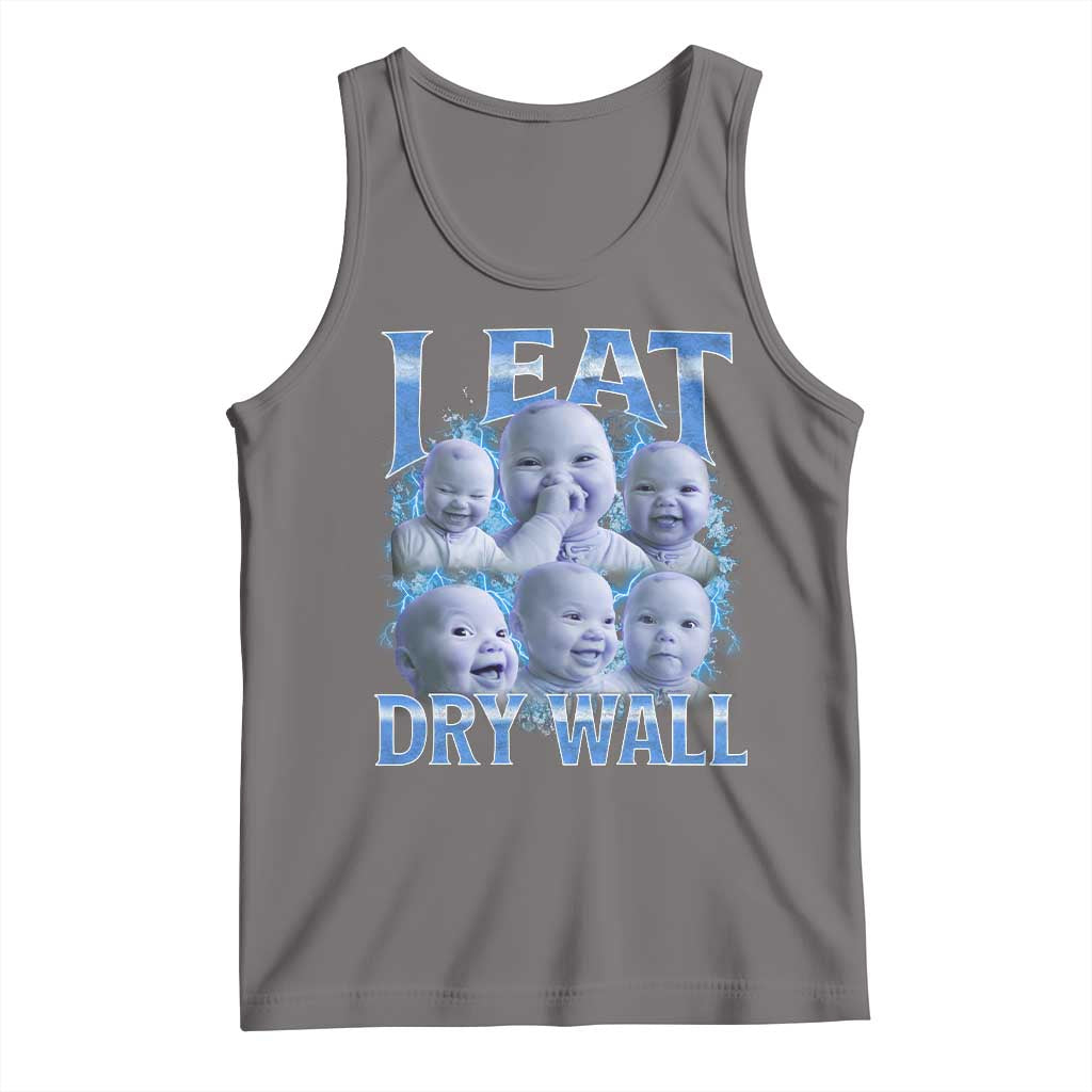 Funny AI Baby Meme Laughing Tank Top I Eat Dry Wall Baby Brainrot - Wonder Print Shop
