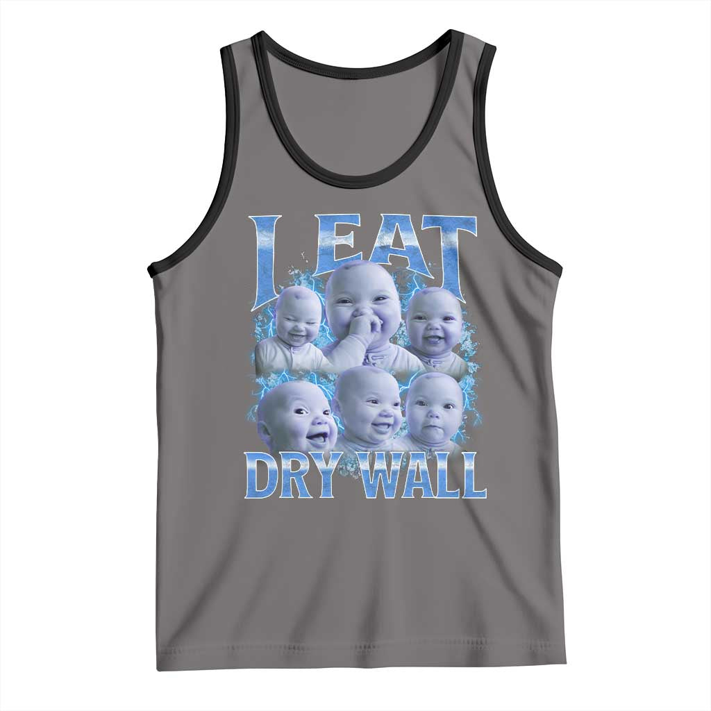 Funny AI Baby Meme Laughing Tank Top I Eat Dry Wall Baby Brainrot - Wonder Print Shop