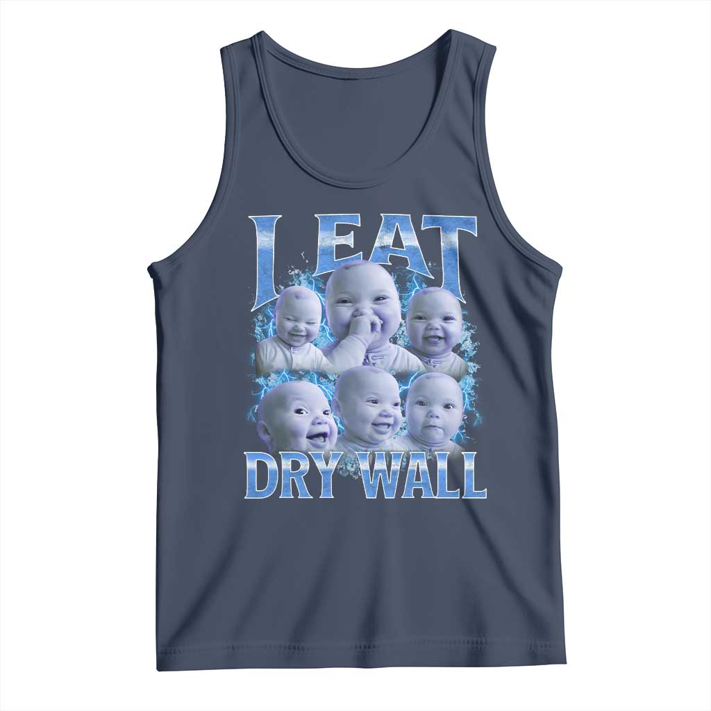 Funny AI Baby Meme Laughing Tank Top I Eat Dry Wall Baby Brainrot - Wonder Print Shop