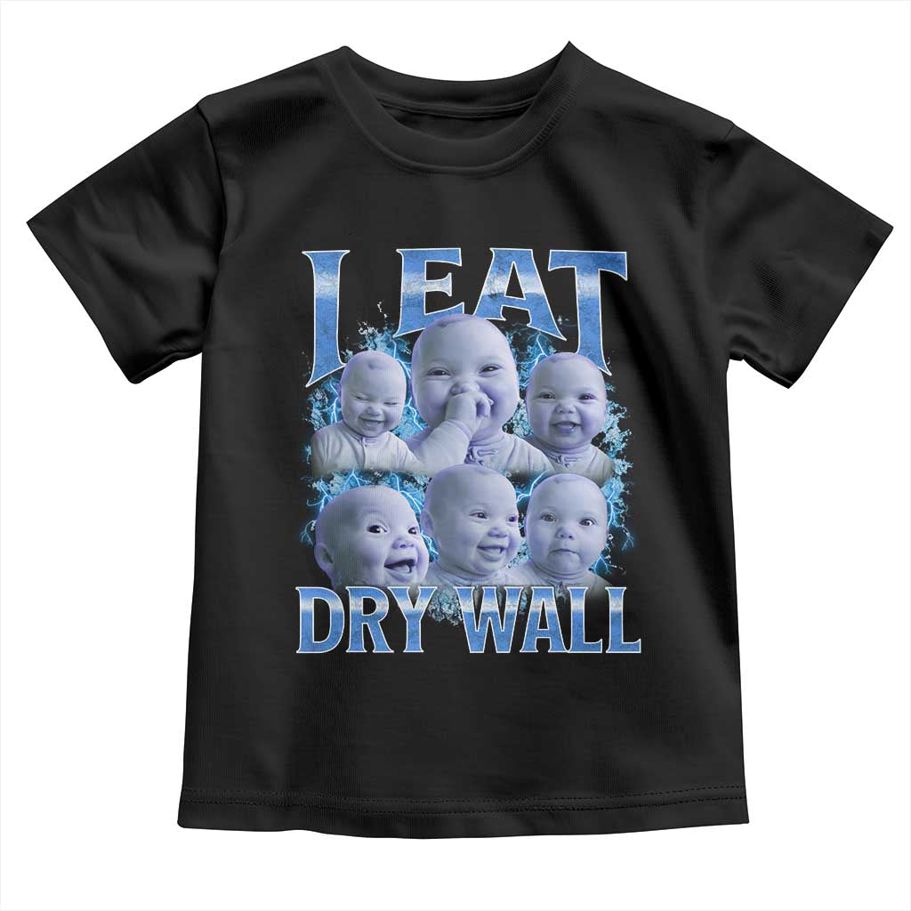 Funny AI Baby Meme Laughing Toddler T Shirt I Eat Dry Wall Baby Brainrot - Wonder Print Shop