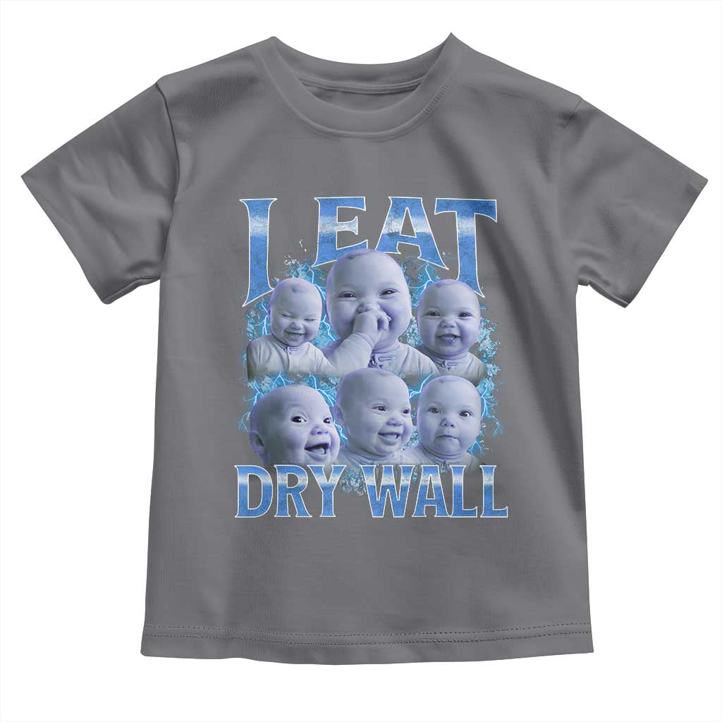 Funny AI Baby Meme Laughing Toddler T Shirt I Eat Dry Wall Baby Brainrot - Wonder Print Shop