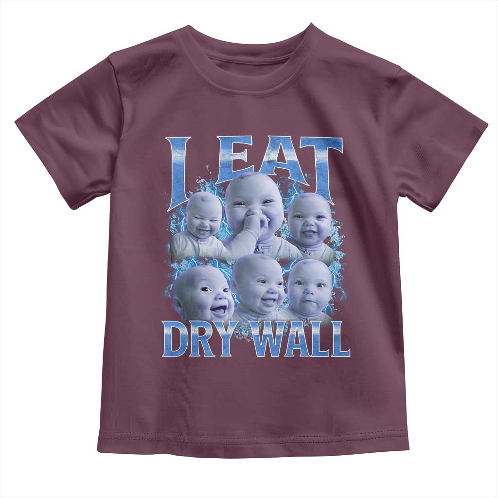Funny AI Baby Meme Laughing Toddler T Shirt I Eat Dry Wall Baby Brainrot - Wonder Print Shop