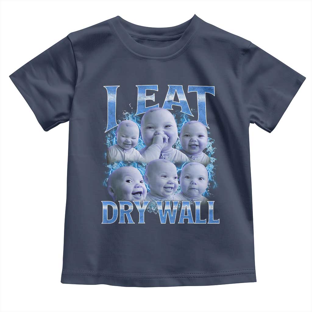 Funny AI Baby Meme Laughing Toddler T Shirt I Eat Dry Wall Baby Brainrot - Wonder Print Shop