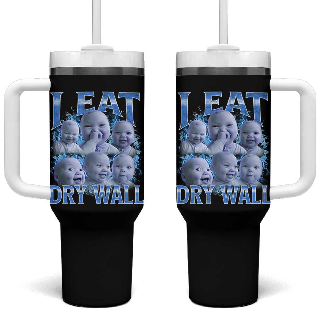 Funny AI Baby Meme Laughing Tumbler With Handle I Eat Dry Wall Baby Brainrot - Wonder Print Shop