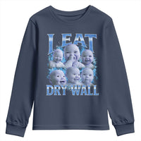 Funny AI Baby Meme Laughing Youth Sweatshirt I Eat Dry Wall Baby Brainrot - Wonder Print Shop