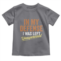 Funny In My Defense I Was Left Unsupervised Toddler T Shirt Retro Vintage Sarcastic Joke - Wonder Print Shop