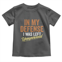 Funny In My Defense I Was Left Unsupervised Toddler T Shirt Retro Vintage Sarcastic Joke - Wonder Print Shop
