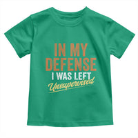 Funny In My Defense I Was Left Unsupervised Toddler T Shirt Retro Vintage Sarcastic Joke - Wonder Print Shop