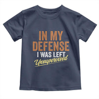 Funny In My Defense I Was Left Unsupervised Toddler T Shirt Retro Vintage Sarcastic Joke - Wonder Print Shop