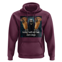 Today I Will Eat Two Corn Dogs Skeleton Meme Hoodie