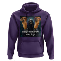 Today I Will Eat Two Corn Dogs Skeleton Meme Hoodie