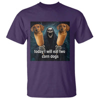 Today I Will Eat Two Corn Dogs Skeleton Meme T Shirt