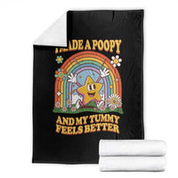 I Made A Poopy And My Tummy Feels Better Throw Blanket Funny Inappropriate Vacation Swap Adult - Wonder Print Shop