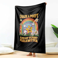 I Made A Poopy And My Tummy Feels Better Throw Blanket Funny Inappropriate Vacation Swap Adult - Wonder Print Shop