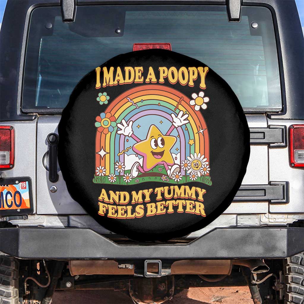 I Made A Poopy And My Tummy Feels Better Spare Tire Cover Funny Inappropriate Vacation Swap Adult - Wonder Print Shop