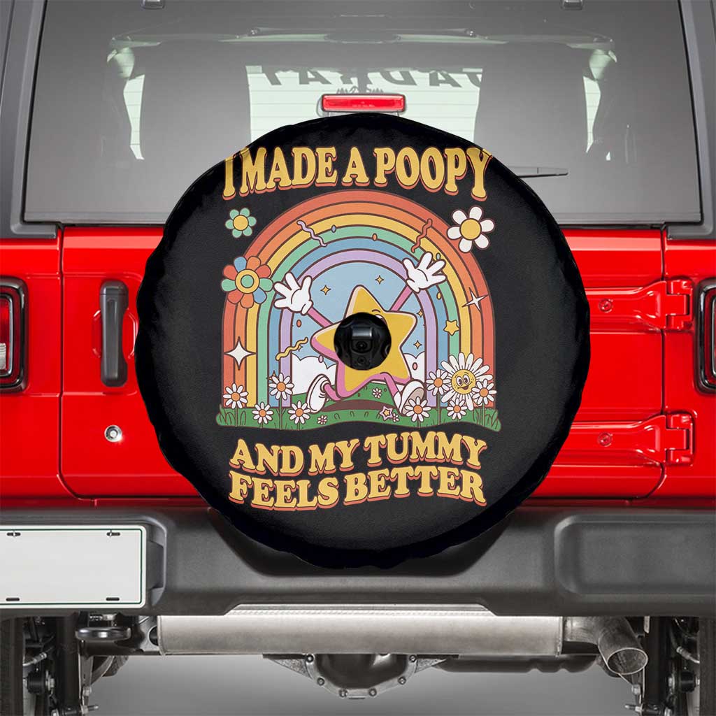 I Made A Poopy And My Tummy Feels Better Spare Tire Cover Funny Inappropriate Vacation Swap Adult - Wonder Print Shop