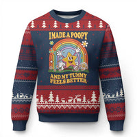 I Made A Poopy And My Tummy Feels Better Ugly Christmas Sweater Funny Inappropriate Vacation Swap Adult - Wonder Print Shop
