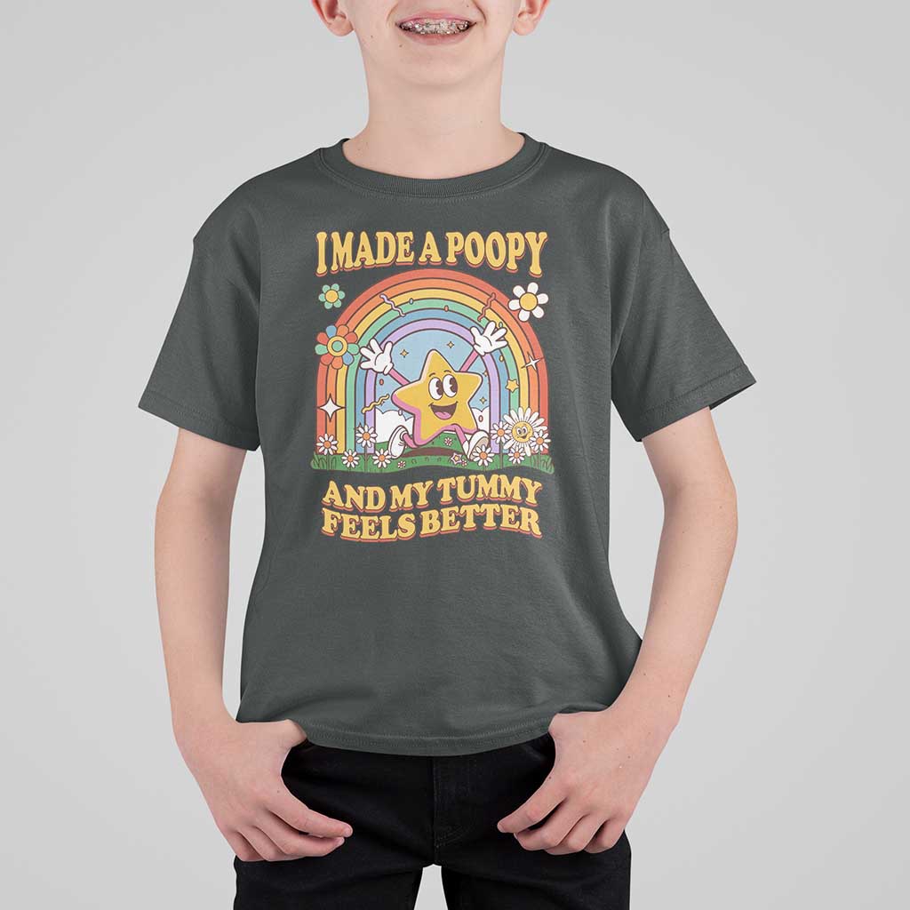 I Made A Poopy And My Tummy Feels Better T Shirt For Kid Funny Inappropriate Vacation Swap Adult - Wonder Print Shop