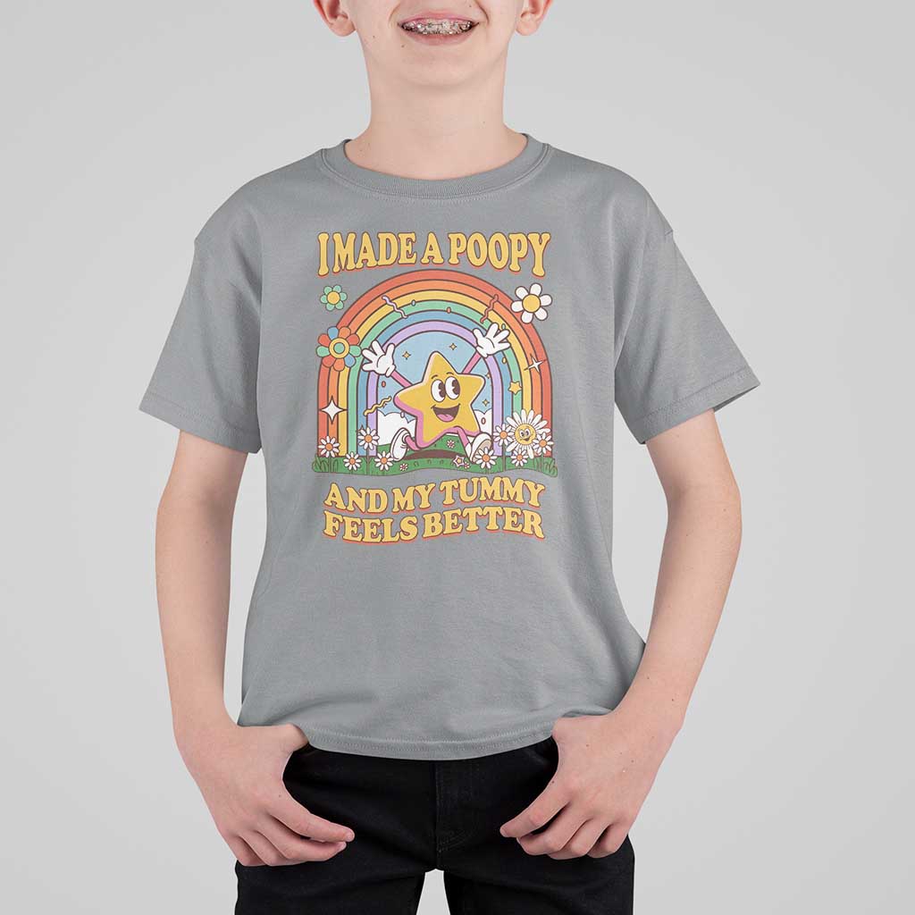 I Made A Poopy And My Tummy Feels Better T Shirt For Kid Funny Inappropriate Vacation Swap Adult - Wonder Print Shop