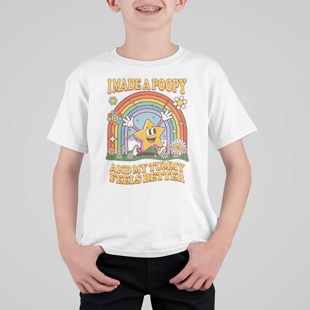 I Made A Poopy And My Tummy Feels Better T Shirt For Kid Funny Inappropriate Vacation Swap Adult - Wonder Print Shop
