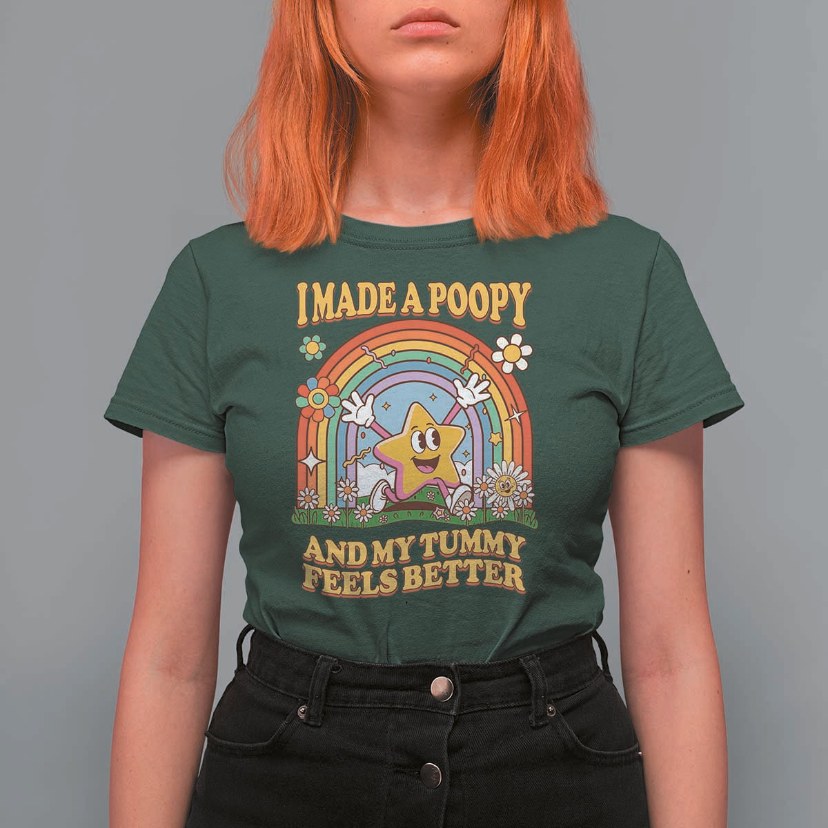 I Made A Poopy And My Tummy Feels Better T Shirt For Women Funny Inappropriate Vacation Swap Adult - Wonder Print Shop