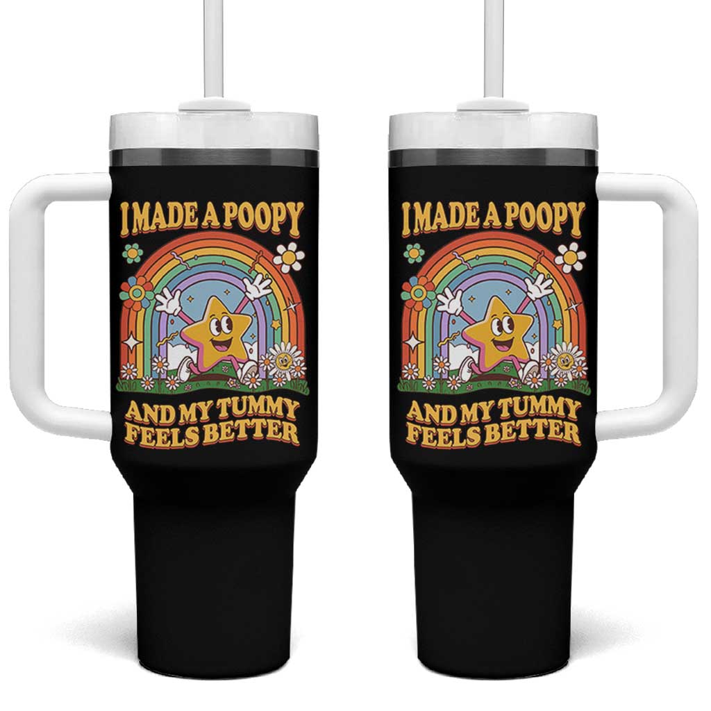 I Made A Poopy And My Tummy Feels Better Tumbler With Handle Funny Inappropriate Vacation Swap Adult - Wonder Print Shop