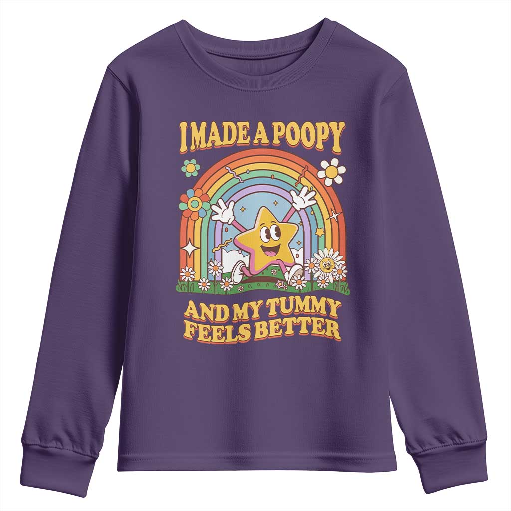 I Made A Poopy And My Tummy Feels Better Youth Sweatshirt Funny Inappropriate Vacation Swap Adult - Wonder Print Shop