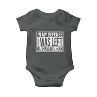 Funny In My Defense I Was Left Unsupervised Baby Onesie - Wonder Print Shop