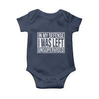 Funny In My Defense I Was Left Unsupervised Baby Onesie - Wonder Print Shop