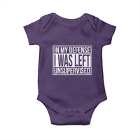 Funny In My Defense I Was Left Unsupervised Baby Onesie - Wonder Print Shop