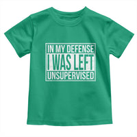 Funny In My Defense I Was Left Unsupervised Toddler T Shirt - Wonder Print Shop