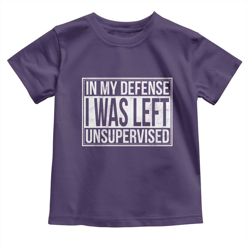 Funny In My Defense I Was Left Unsupervised Toddler T Shirt - Wonder Print Shop
