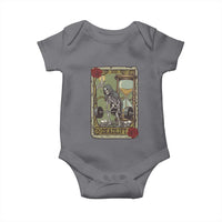 Funny Tarot Card Deadlifts Gym Workout Skeleton Baby Onesie
