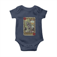 Funny Tarot Card Deadlifts Gym Workout Skeleton Baby Onesie