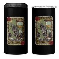 Funny Tarot Card Deadlifts Gym Workout Skeleton 4 in 1 Can Cooler Tumbler