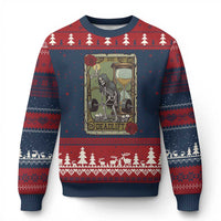 Funny Tarot Card Deadlifts Gym Workout Skeleton Ugly Christmas Sweater
