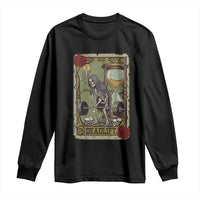 Funny Tarot Card Deadlifts Gym Workout Skeleton Long Sleeve Shirt