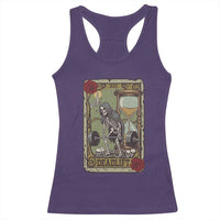 Funny Tarot Card Deadlifts Gym Workout Skeleton Racerback Tank Top