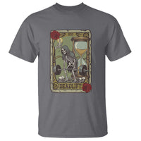 Funny Tarot Card Deadlifts Gym Workout Skeleton T Shirt