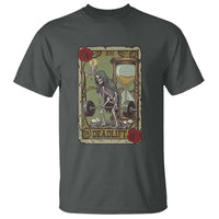 Funny Tarot Card Deadlifts Gym Workout Skeleton T Shirt