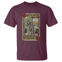 Funny Tarot Card Deadlifts Gym Workout Skeleton T Shirt