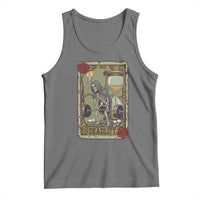 Funny Tarot Card Deadlifts Gym Workout Skeleton Tank Top