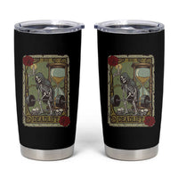 Funny Tarot Card Deadlifts Gym Workout Skeleton Tumbler Cup