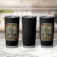 Funny Tarot Card Deadlifts Gym Workout Skeleton Tumbler Cup