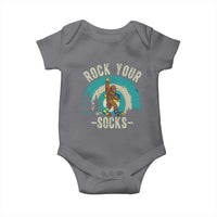 Funny Down Syndrome Awareness Bigfoot Baby Onesie Rock Your Socks