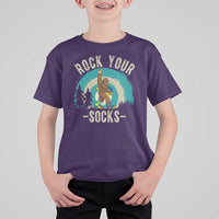 Funny Down Syndrome Awareness Bigfoot T Shirt For Kid Rock Your Socks