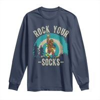 Funny Down Syndrome Awareness Bigfoot Long Sleeve Shirt Rock Your Socks