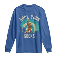 Funny Down Syndrome Awareness Bigfoot Long Sleeve Shirt Rock Your Socks