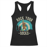 Funny Down Syndrome Awareness Bigfoot Racerback Tank Top Rock Your Socks