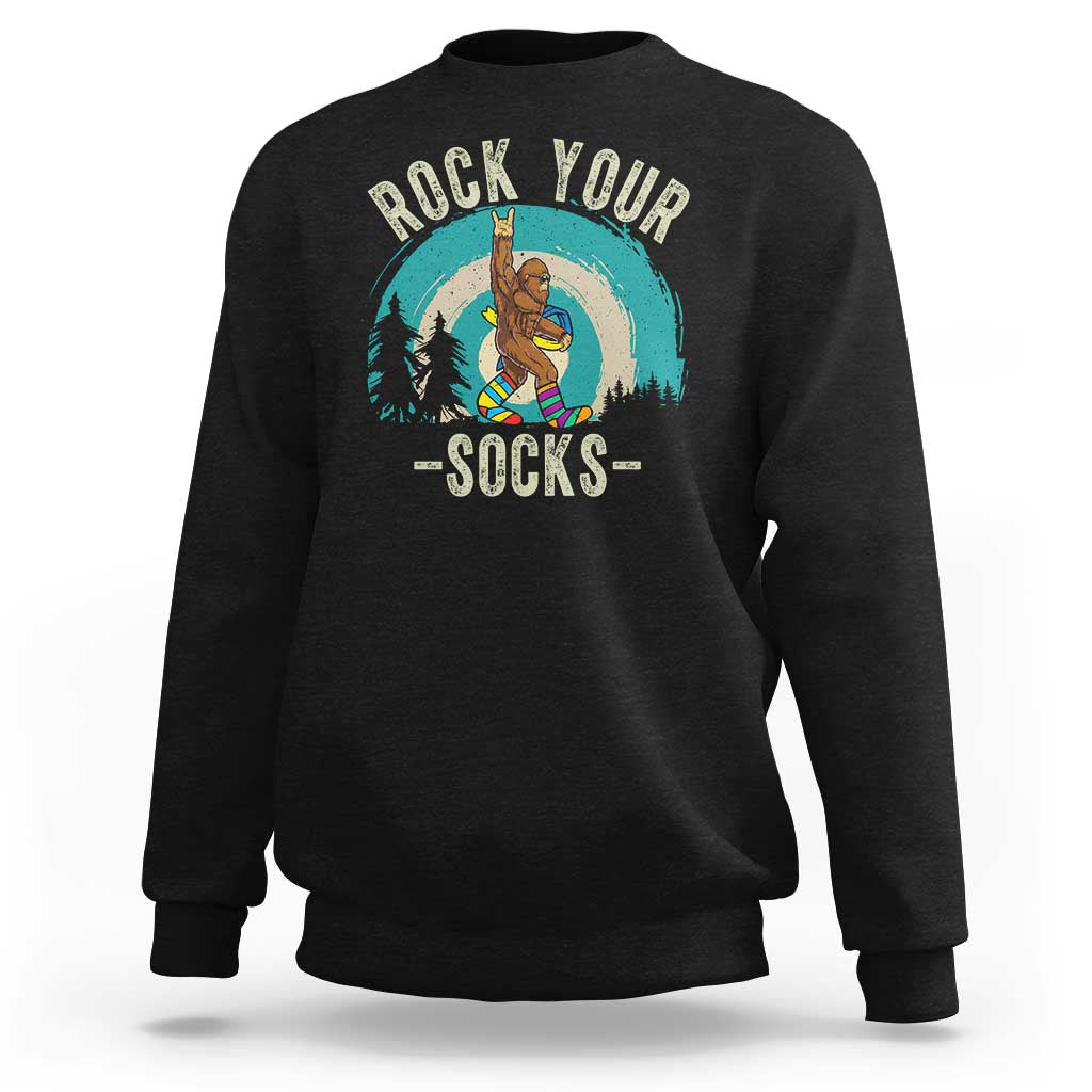 Funny Down Syndrome Awareness Bigfoot Sweatshirt Rock Your Socks